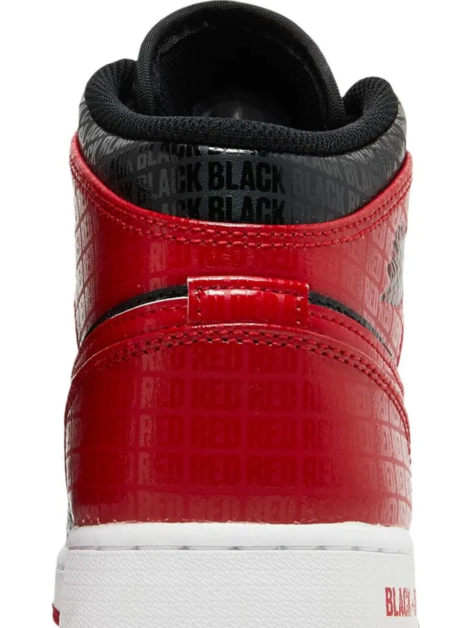 Кроссовки Air Jordan 1 Mid SS GS Black + Red = Bred — изображение 7 из 8, черный