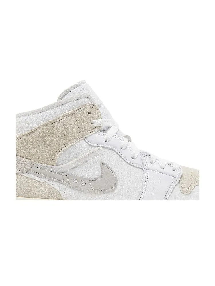 Кроссовки Air Jordan Air Jordan 1 Mid SE Craft 'Inside Out - White Sail' — изображение 3 из 9
