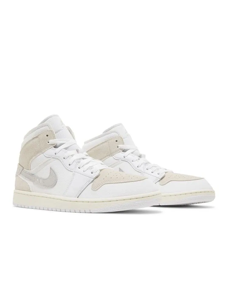 Кроссовки Air Jordan Air Jordan 1 Mid SE Craft 'Inside Out - White Sail' — изображение 9 из 9