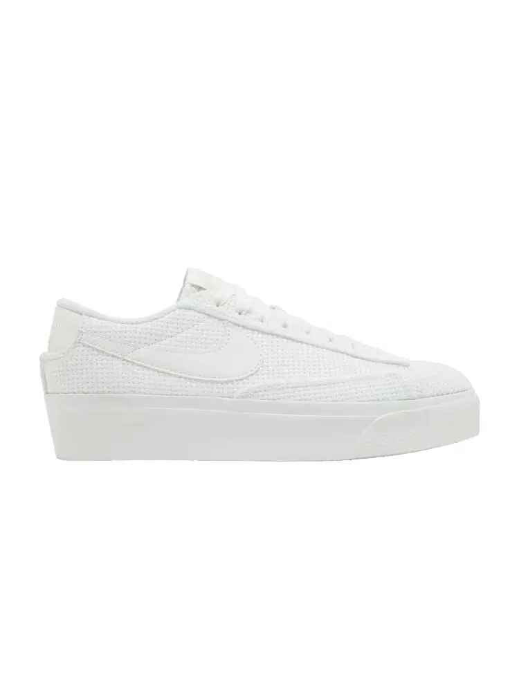 Кроссовки Nike Wmns Blazer Low Platform Essential 'Summit White Woven' — изображение 1 из 9, белый//белый