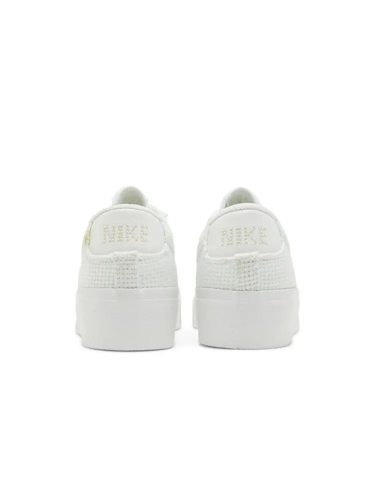 Кроссовки Nike Wmns Blazer Low Platform Essential 'Summit White Woven' — изображение 7 из 9, белый//белый