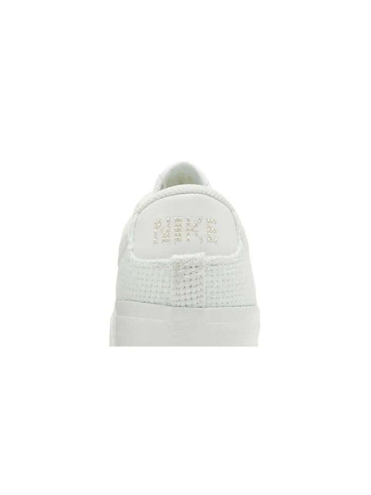 Кроссовки Nike Wmns Blazer Low Platform Essential 'Summit White Woven' — изображение 8 из 9, белый//белый