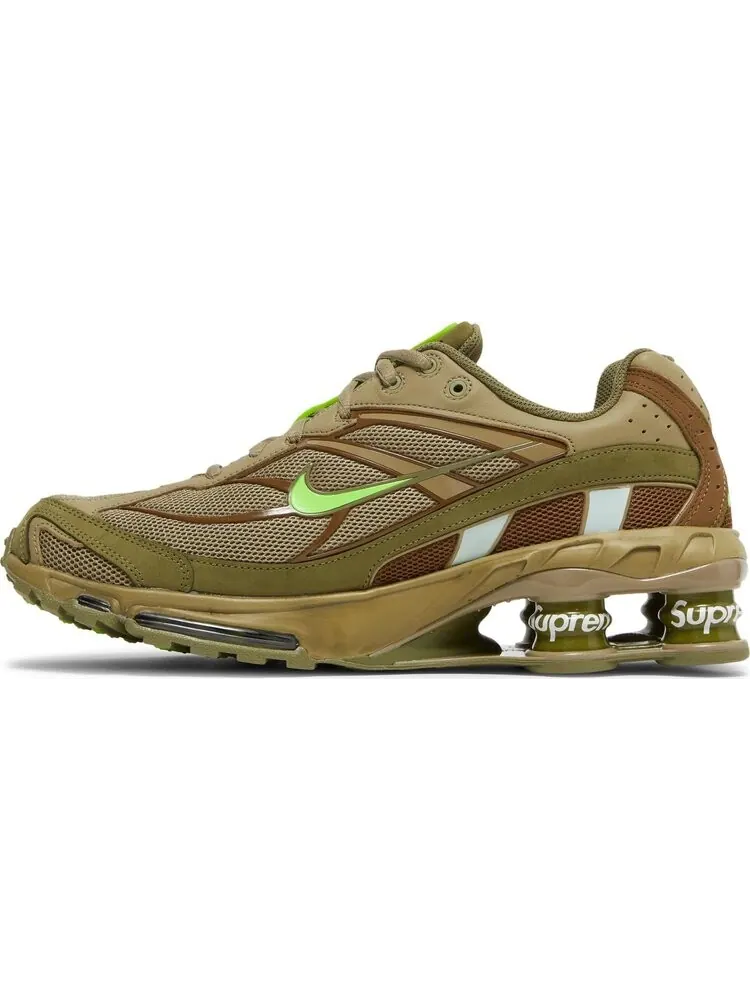 Кроссовки Nike Supreme x Shox Ride 2 'Neutral Olive' — изображение 3 из 8, зеленый
