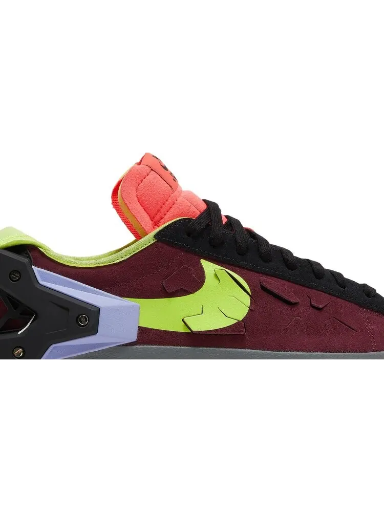 Кроссовки Nike x ACRONYM Blazer Low «Night Maroon» — изображение 2 из 8, красный