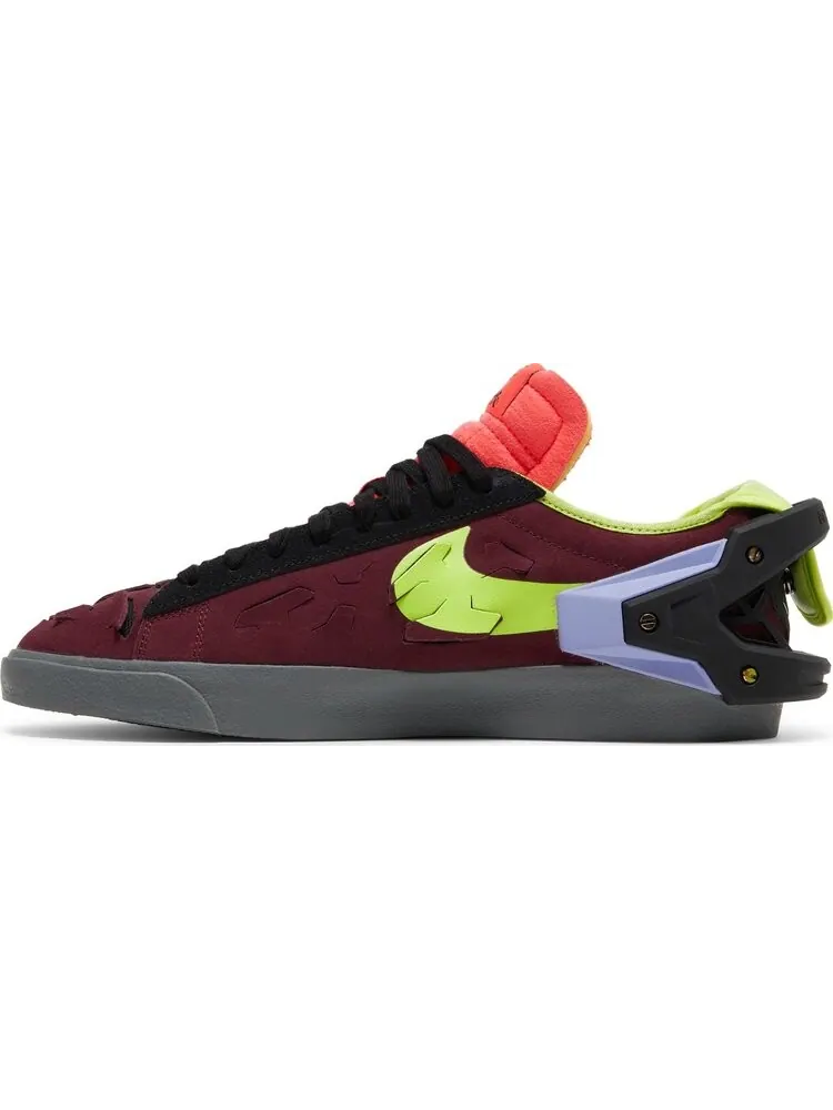 Кроссовки Nike x ACRONYM Blazer Low «Night Maroon» — изображение 3 из 8, красный