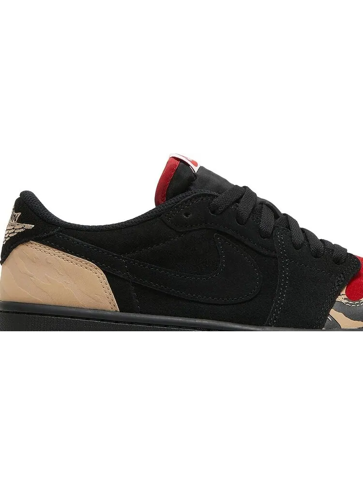 Кроссовки SoleFly x Air Jordan 1 Low Retro OG SP Everglades — изображение 2 из 8, черный