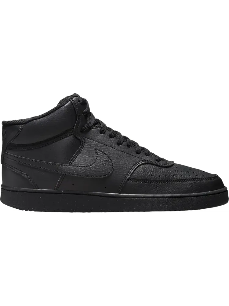 Кроссовки Nike Court Vision Mid Next Nature 'Triple Black' — изображение 1 из 1, черный