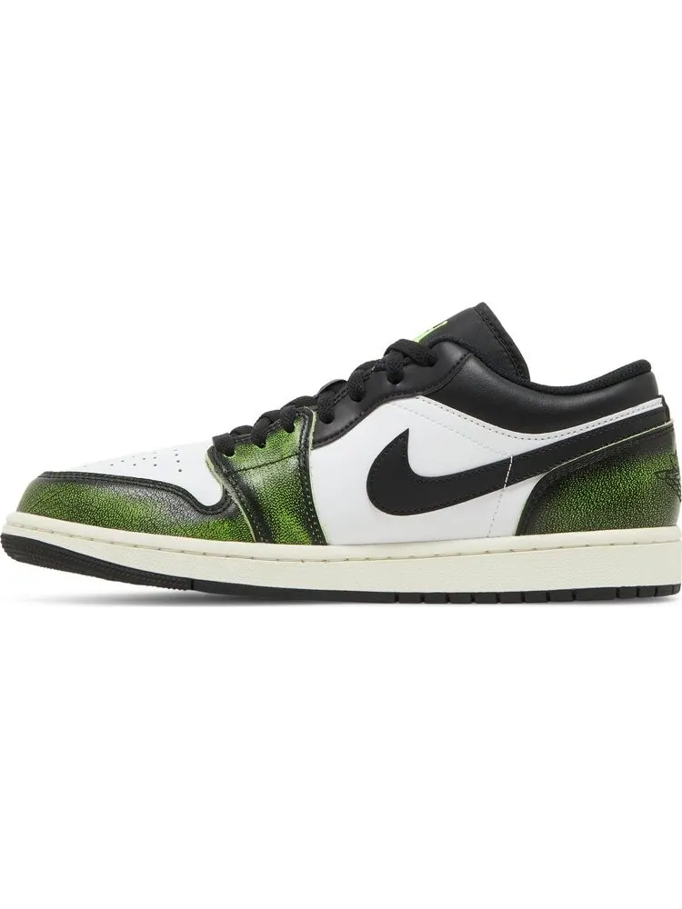 Кроссовки Air Jordan 1 Low SE Wear-Away - Electric Green — изображение 3 из 8, белый