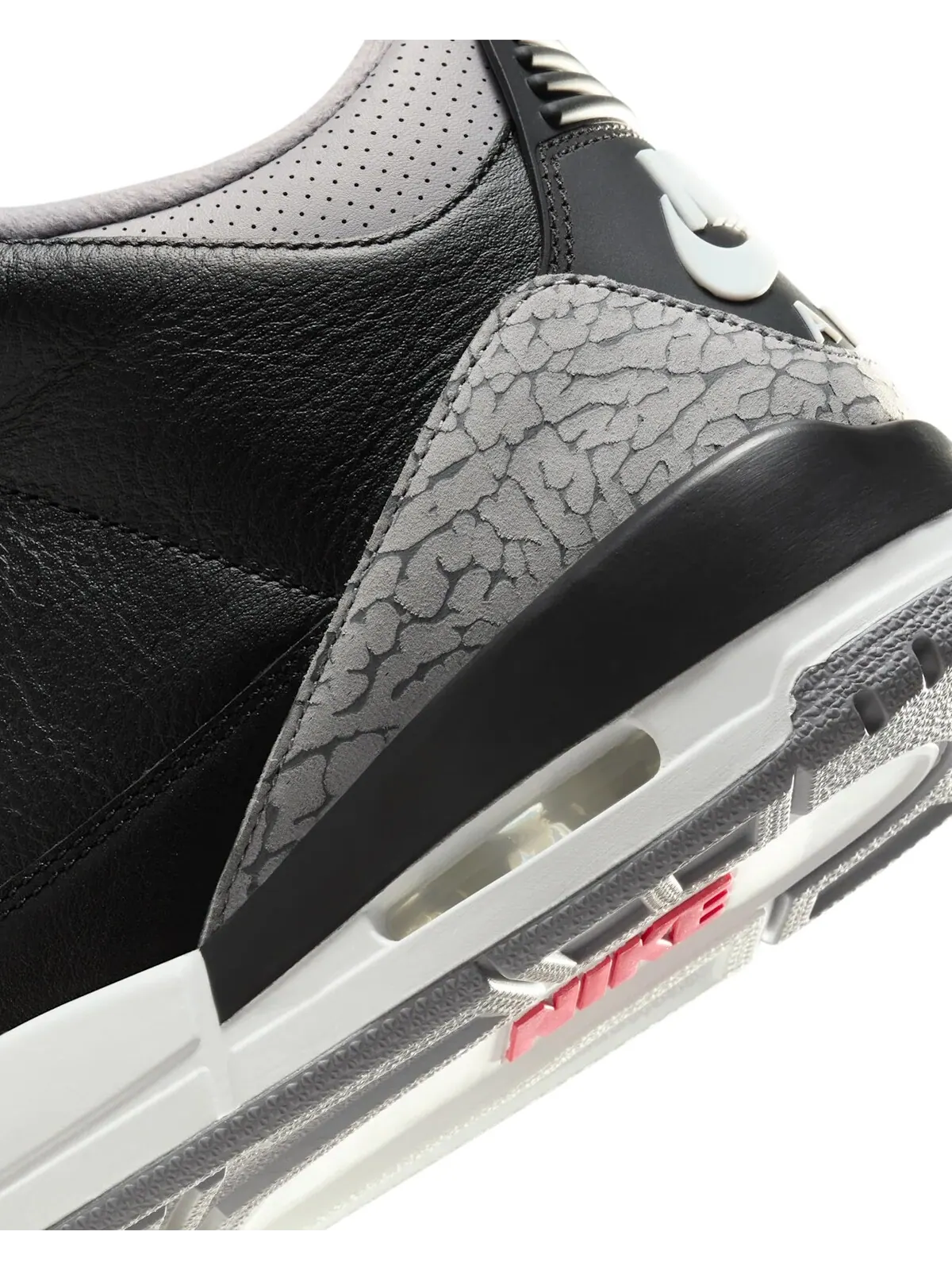 Кроссовки Nike Air Jordan 3 Retro 'Black Cement' — изображение 8 из 8, черный/серый
