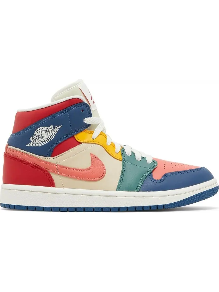Кроссовки Wmns Air Jordan 1 Mid SE Multi-Color — изображение 1 из 9, мульти