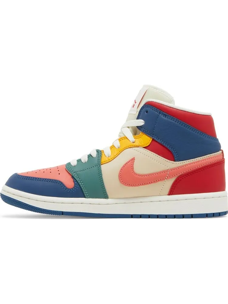 Кроссовки Wmns Air Jordan 1 Mid SE Multi-Color — изображение 3 из 9, мульти