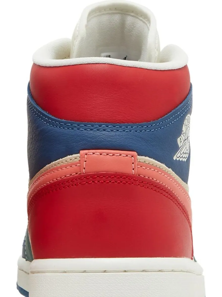 Кроссовки Wmns Air Jordan 1 Mid SE Multi-Color — изображение 7 из 9, мульти