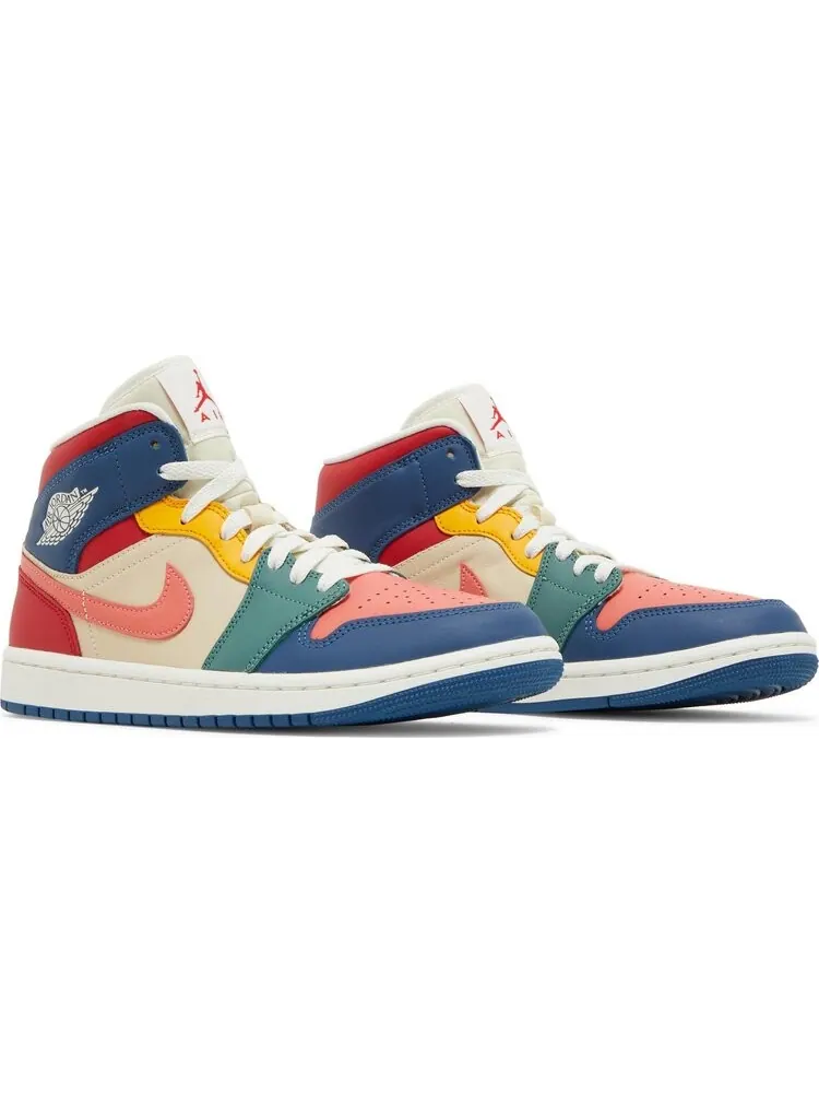 Кроссовки Wmns Air Jordan 1 Mid SE Multi-Color — изображение 8 из 9, мульти