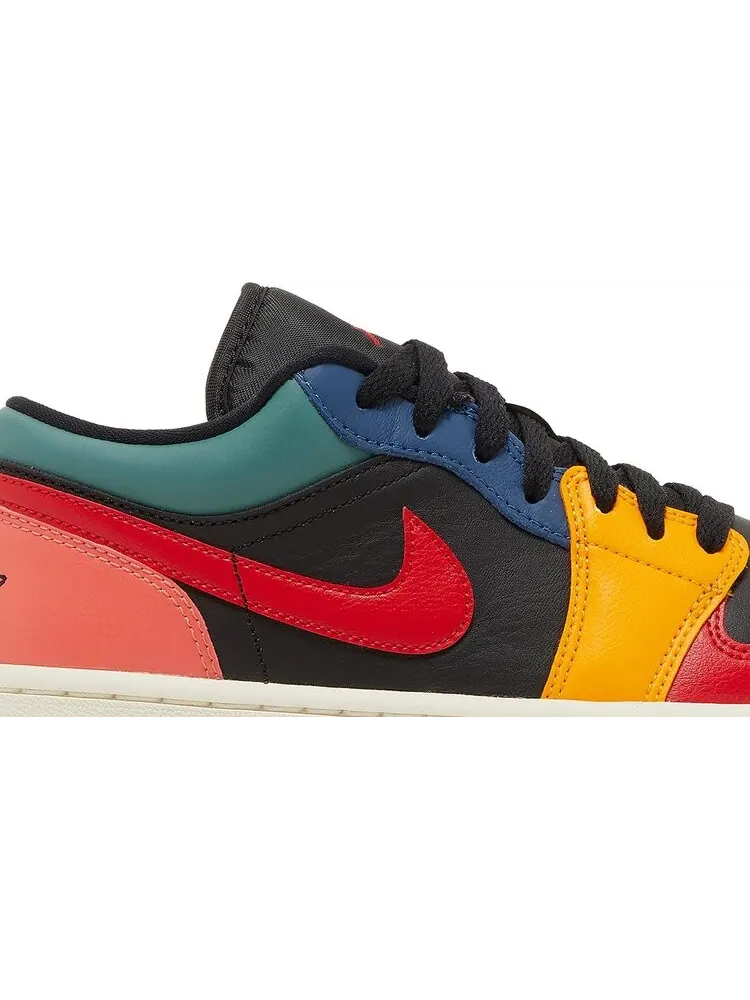 Кроссовки Wmns Air Jordan 1 Low SE Black Multi-Color — изображение 2 из 8, черный