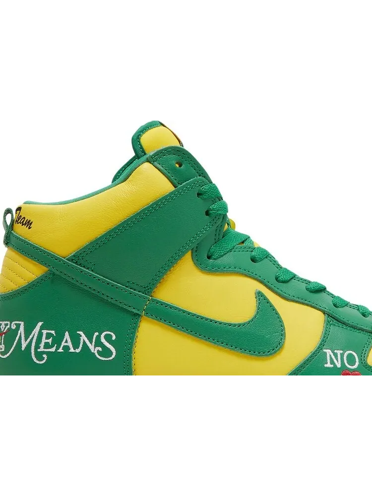 Кроссовки Nike Supreme x Dunk High SB 'By Any Means - Brazil' — изображение 2 из 8, зеленый