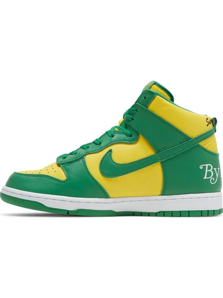 Кроссовки Nike Supreme x Dunk High SB 'By Any Means - Brazil' — изображение 3 из 8, зеленый