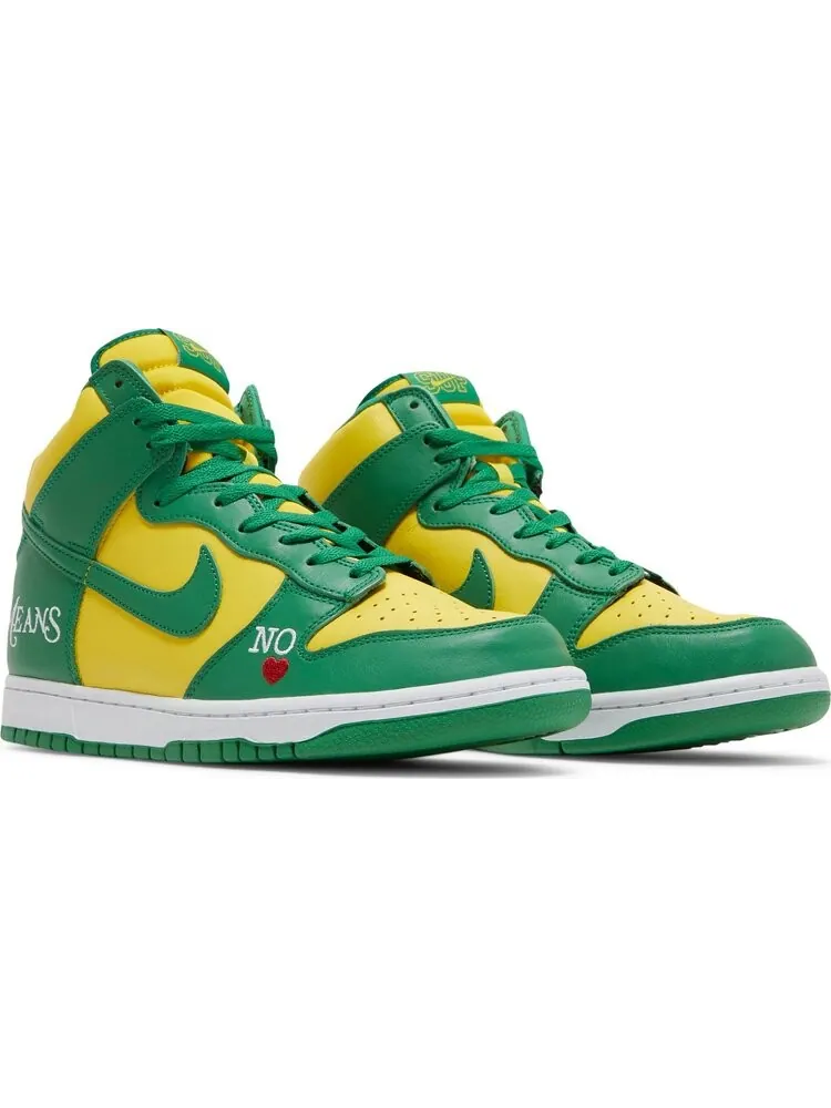 Кроссовки Nike Supreme x Dunk High SB 'By Any Means - Brazil' — изображение 8 из 8, зеленый