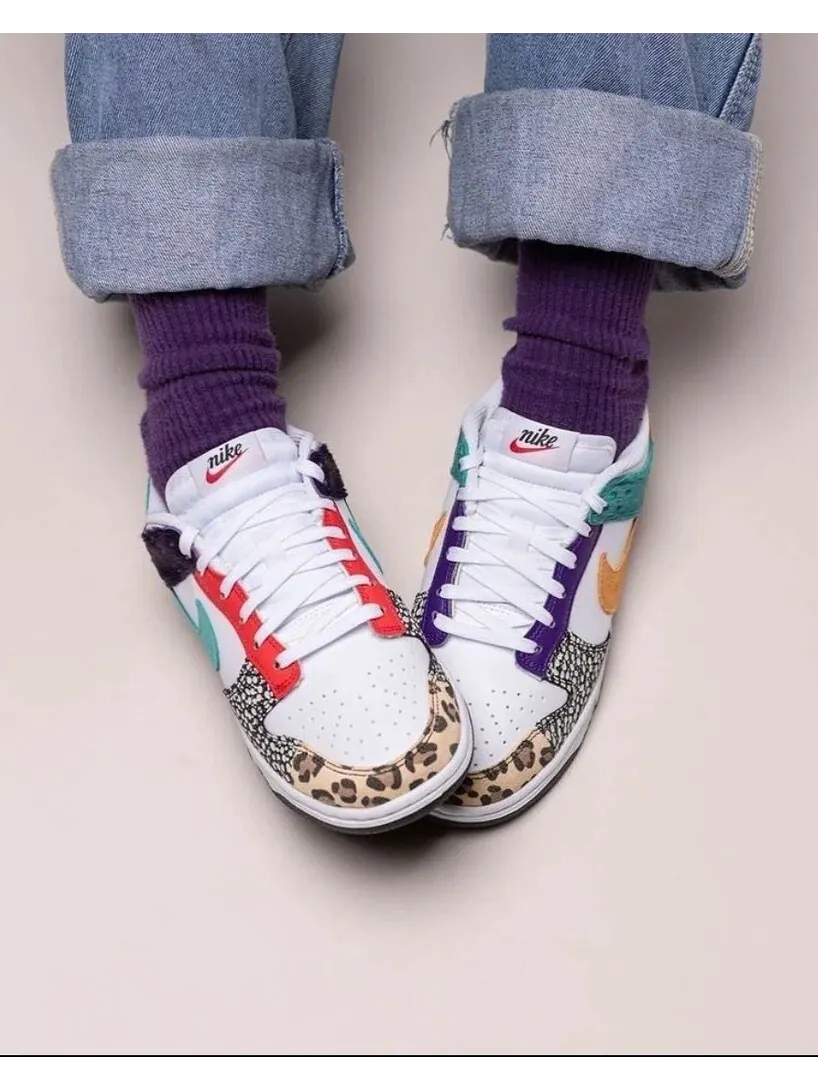 Кроссовки Nike Wmns Dunk Low SE 'Safari Mix' — изображение 10 из 11, белый