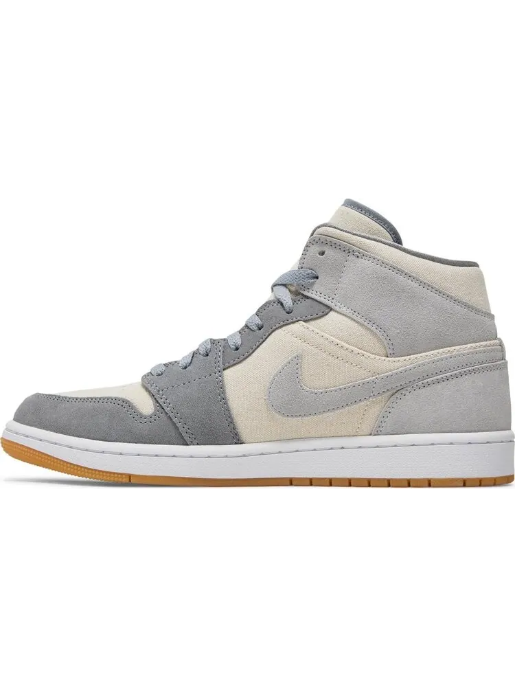 Кроссовки Air Jordan 1 Mid SE Coconut Milk Particle Grey — изображение 3 из 8, бежевый