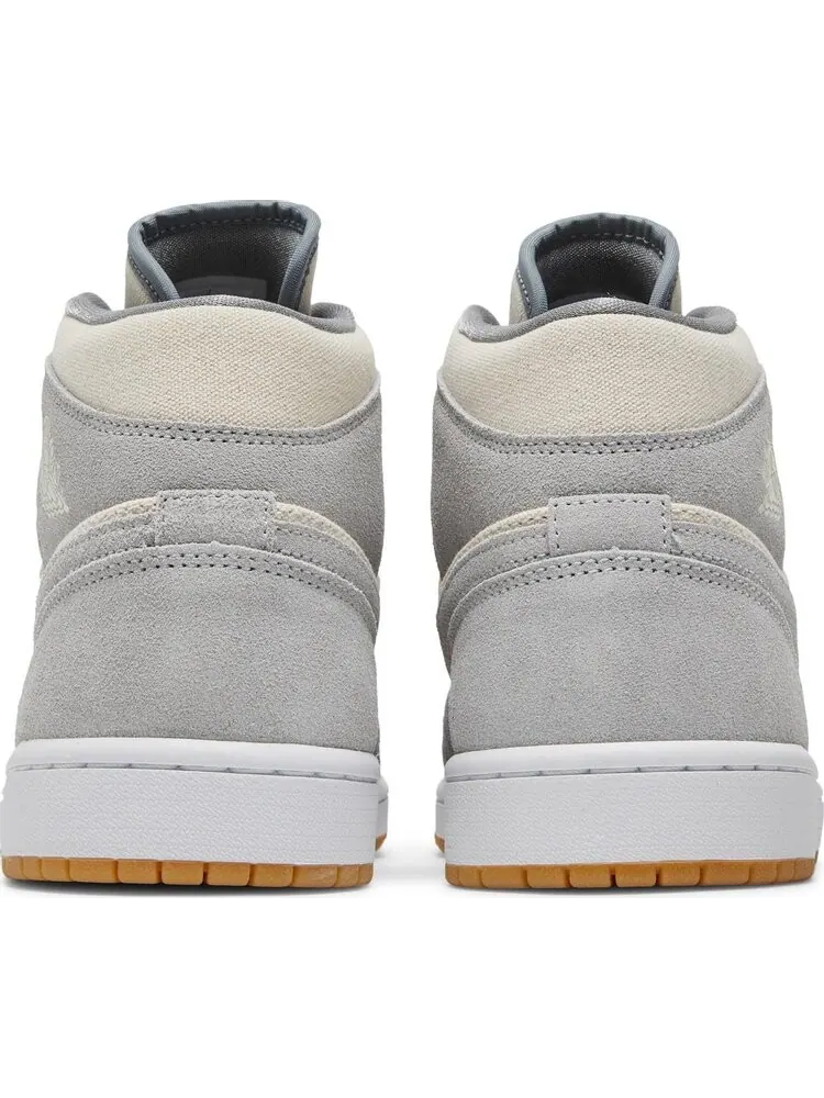 Кроссовки Air Jordan 1 Mid SE Coconut Milk Particle Grey — изображение 6 из 8, бежевый