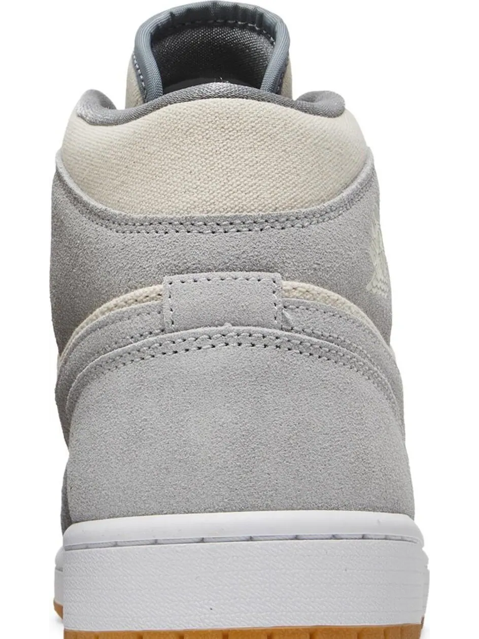 Кроссовки Air Jordan 1 Mid SE Coconut Milk Particle Grey — изображение 7 из 8, бежевый