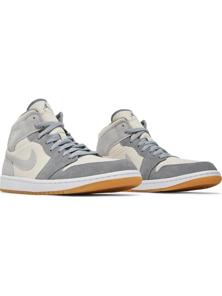 Кроссовки Air Jordan 1 Mid SE Coconut Milk Particle Grey — изображение 8 из 8, бежевый