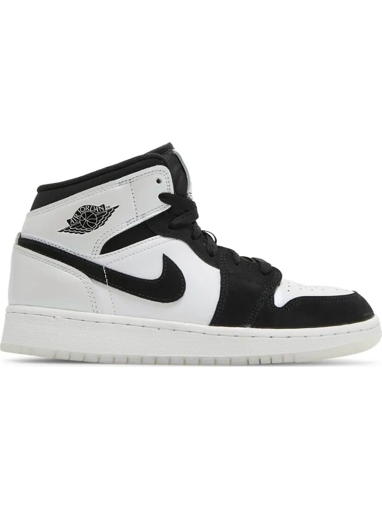 Кроссовки Air Jordan 1 Mid SE GS Diamond — изображение 1 из 8, белый