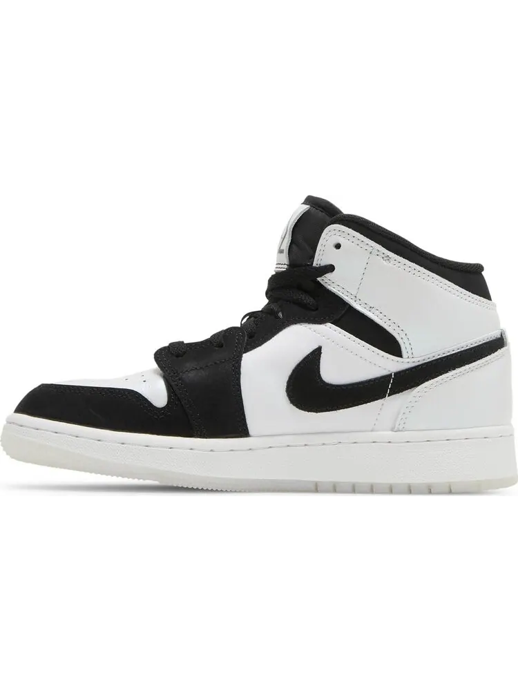 Кроссовки Air Jordan 1 Mid SE GS Diamond — изображение 3 из 8, белый