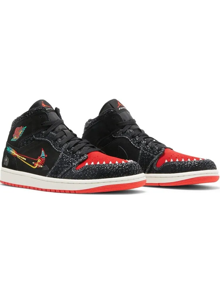 Кроссовки Air Jordan 1 Mid SE SiEMPRE Familia — изображение 8 из 8, черный