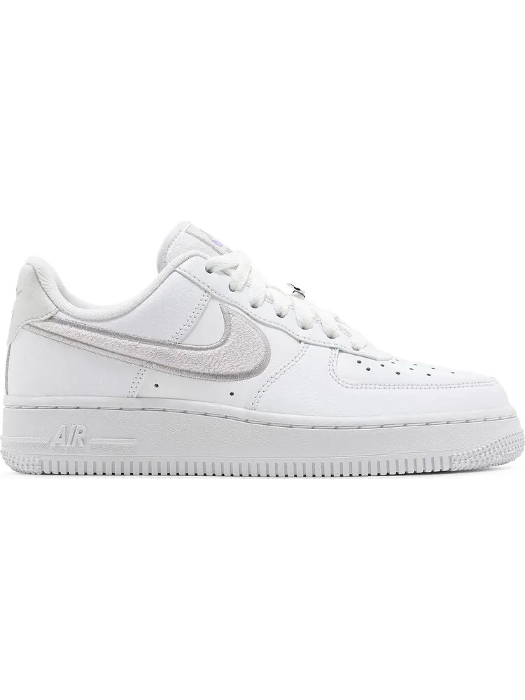 Кроссовки Nike Wmns Air Force 1 '07 Essential 'Chenille Swoosh - White Lilac' — изображение 1 из 8, белый