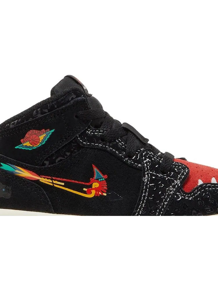 Кроссовки Air Jordan 1 Mid SE TD SiEMPRE Familia — изображение 2 из 8, черный