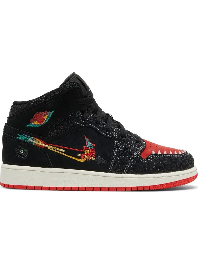 Кроссовки Air Jordan 1 Mid SE GS SiEMPRE Familia — изображение 1 из 8, черный