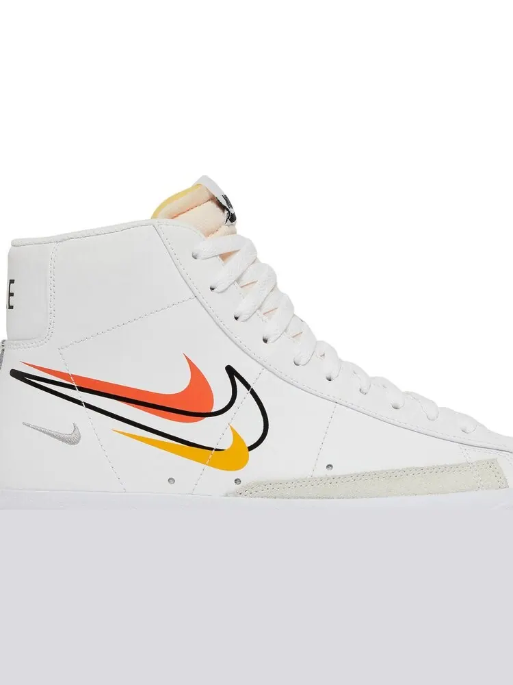 Кроссовки Nike Blazer Mid '77 'Multi Swoosh - Team Orange' — изображение 2 из 8, белый