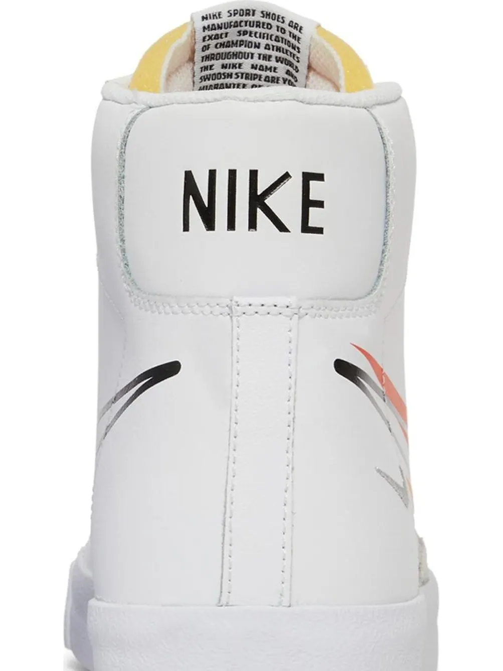 Кроссовки Nike Blazer Mid '77 'Multi Swoosh - Team Orange' — изображение 7 из 8, белый