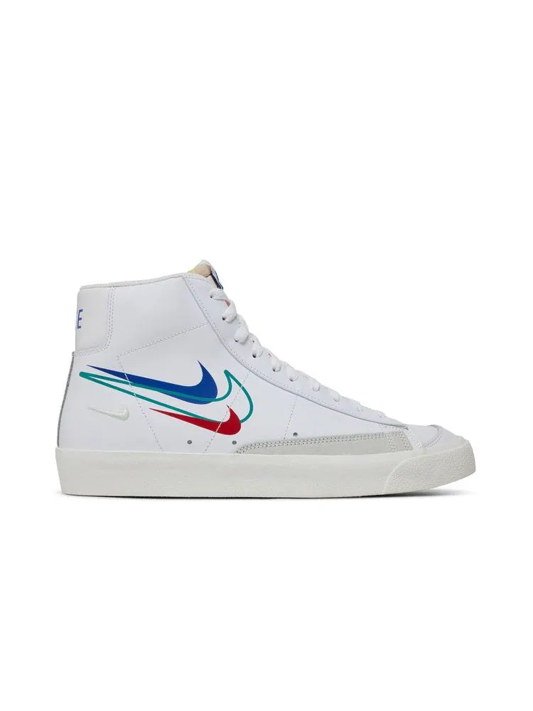 Кроссовки Nike Blazer Mid '77 'Multi-Swoosh' — изображение 2 из 9, белый//красный/зеленый