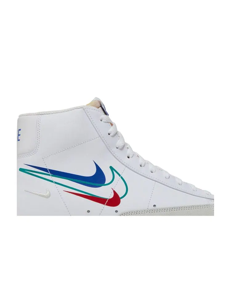 Кроссовки Nike Blazer Mid '77 'Multi-Swoosh' — изображение 3 из 9, белый//красный/зеленый