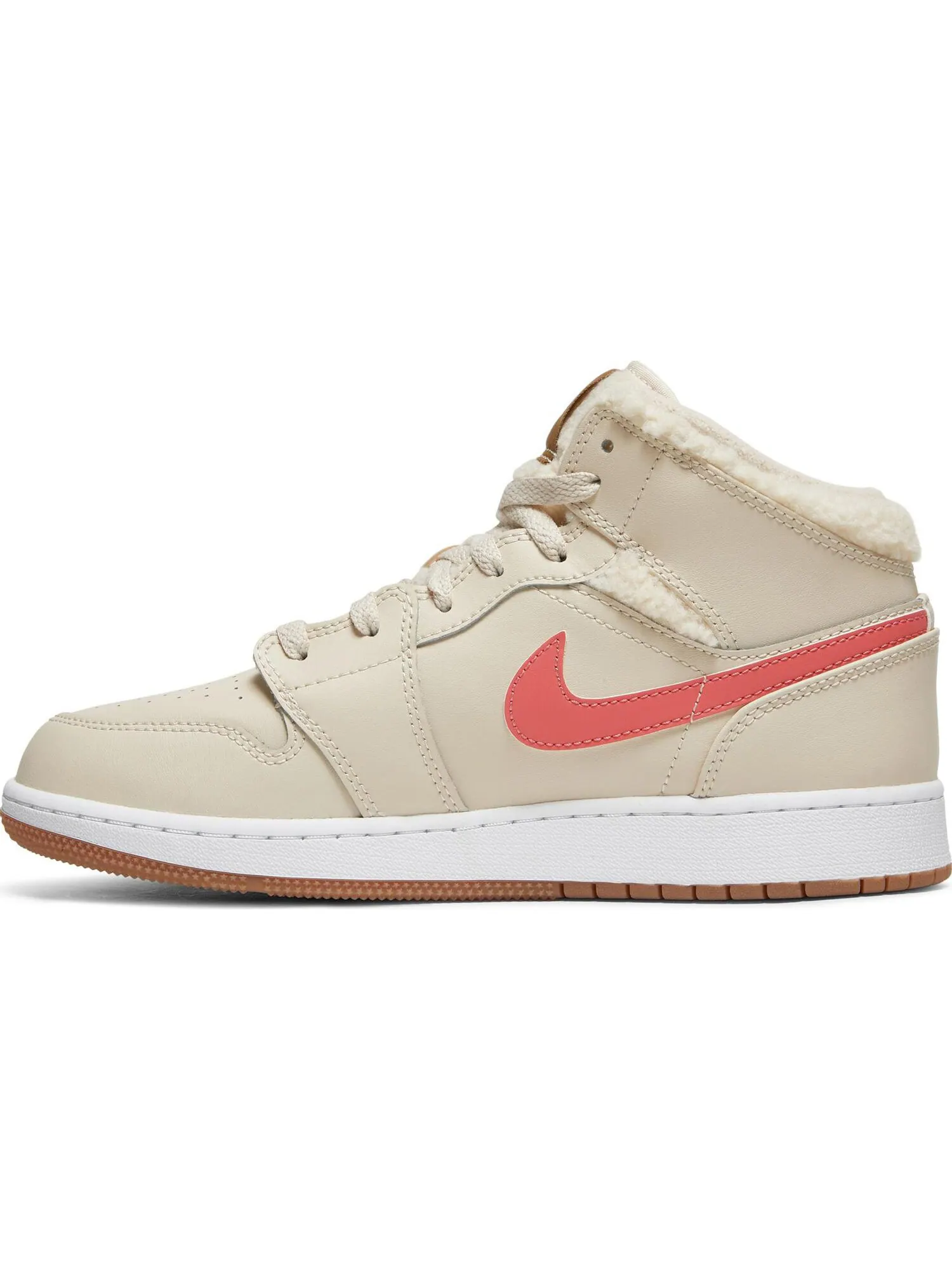 Кроссовки Nike Air Jordan 1 Mid Utility 'Tan' — изображение 2 из 5, бежевый