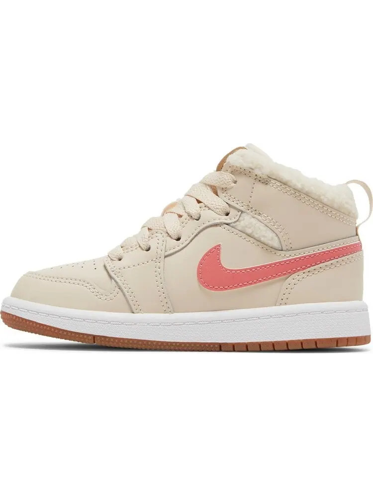 Кроссовки Air Jordan 1 Mid Utility PS Fleece — изображение 3 из 8, бежевый