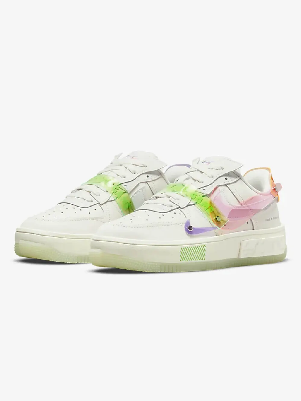 Кроссовки Nike Air Force 1 Fontanka — изображение 2 из 12, зеленый/белый/розовый