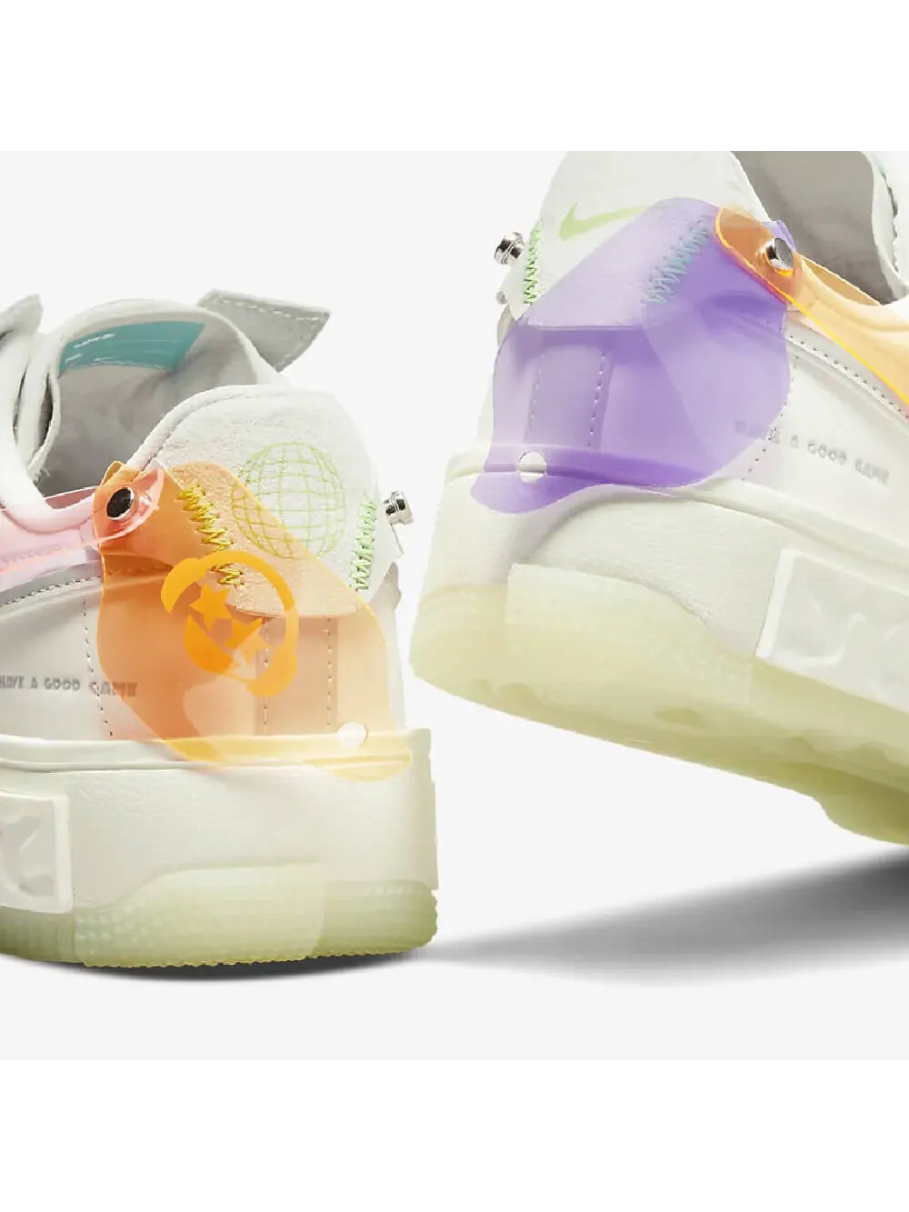 Кроссовки Nike Air Force 1 Fontanka — изображение 8 из 12, зеленый/белый/розовый