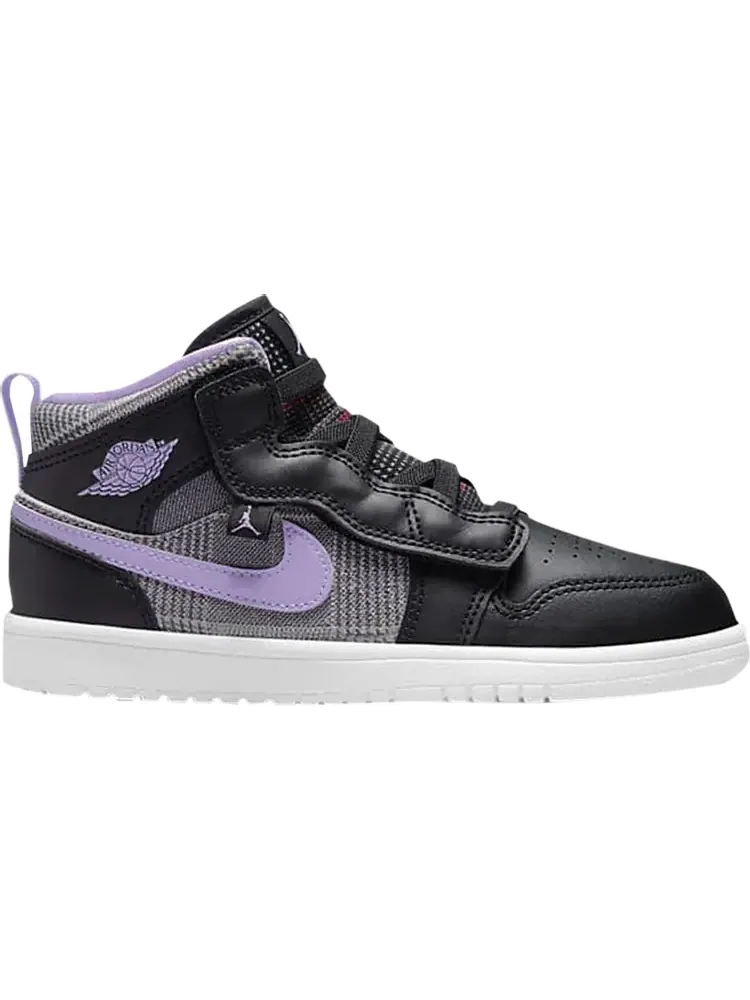Кроссовки Air Jordan 1 Mid ALT SE PS Houndstooth — изображение 1 из 1, черный