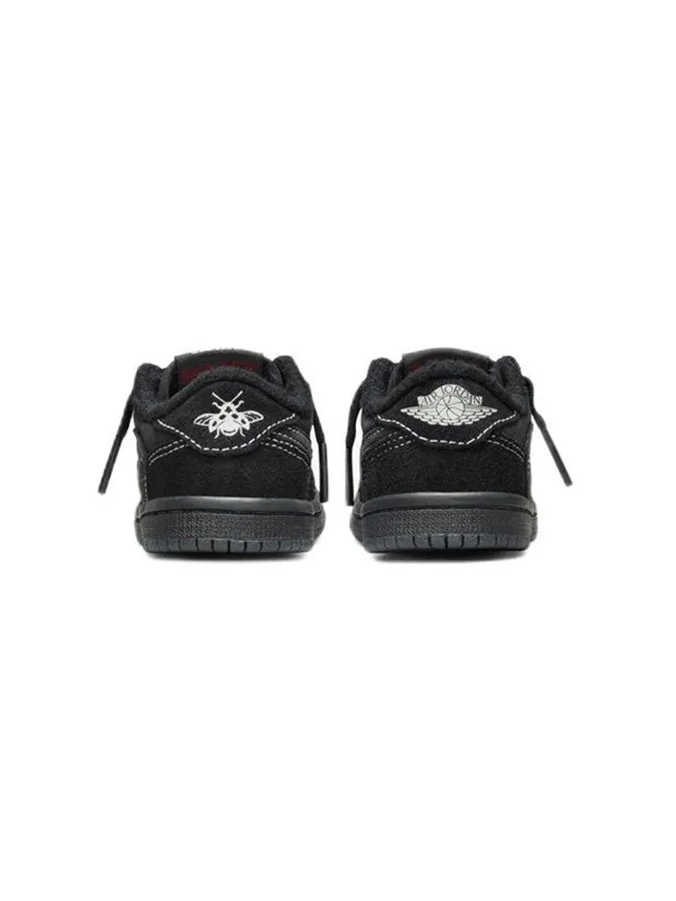 Кроссовки детские Jordan 1 Low x Travis Scott — изображение 4 из 6, черный