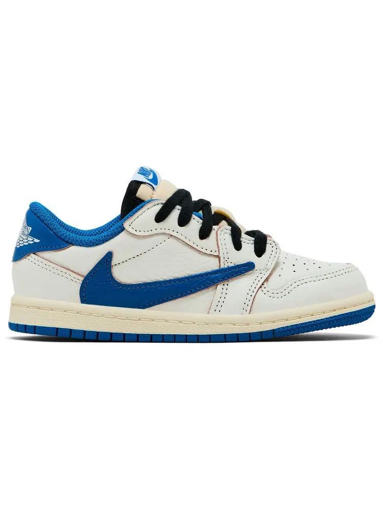 Кроссовки Fragment Design x Travis Scott x Air Jordan 1 Retro Low OG SP TD — изображение 1 из 8, бежевый