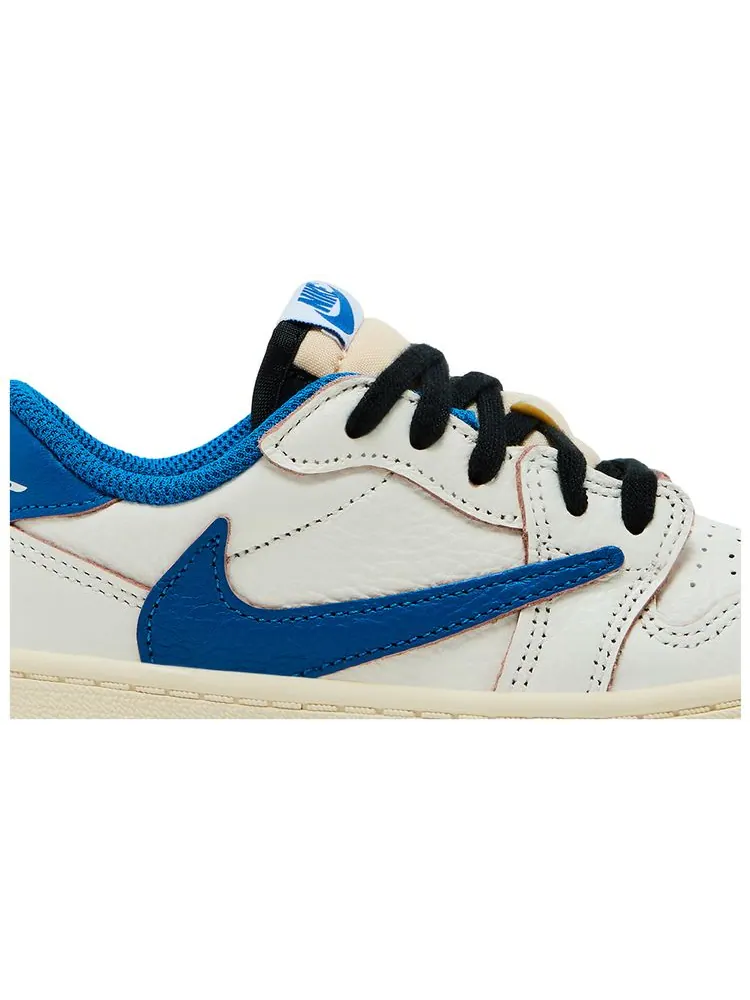 Кроссовки Fragment Design x Travis Scott x Air Jordan 1 Retro Low OG SP TD — изображение 2 из 8, бежевый