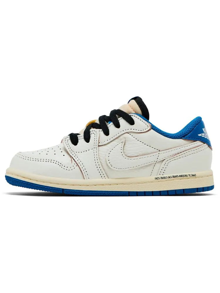 Кроссовки Fragment Design x Travis Scott x Air Jordan 1 Retro Low OG SP TD — изображение 3 из 8, бежевый