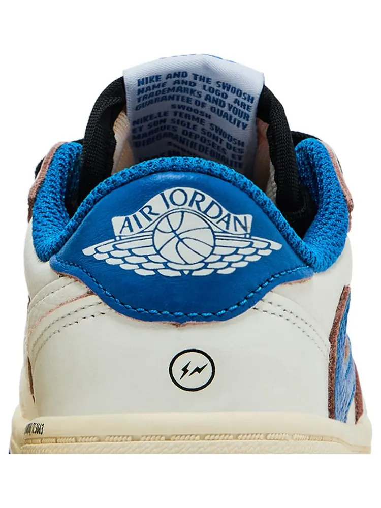Кроссовки Fragment Design x Travis Scott x Air Jordan 1 Retro Low OG SP TD — изображение 7 из 8, бежевый