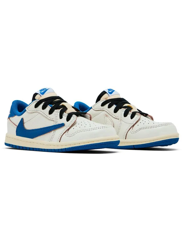 Кроссовки Fragment Design x Travis Scott x Air Jordan 1 Retro Low OG SP TD — изображение 8 из 8, бежевый