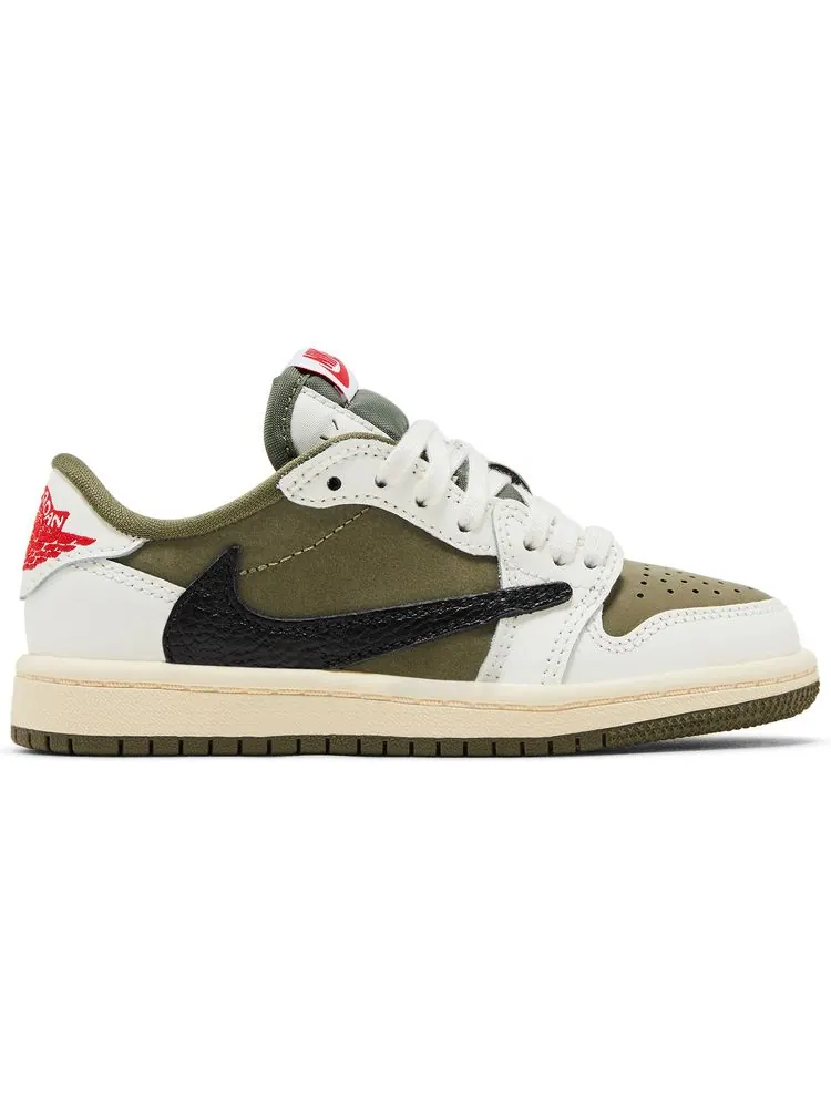 Кроссовки Air Jordan Travis Scott x Air Jordan 1 Retro Low OG SP PS 'Reverse Olive / Medium Olive' — изображение 1 из 4