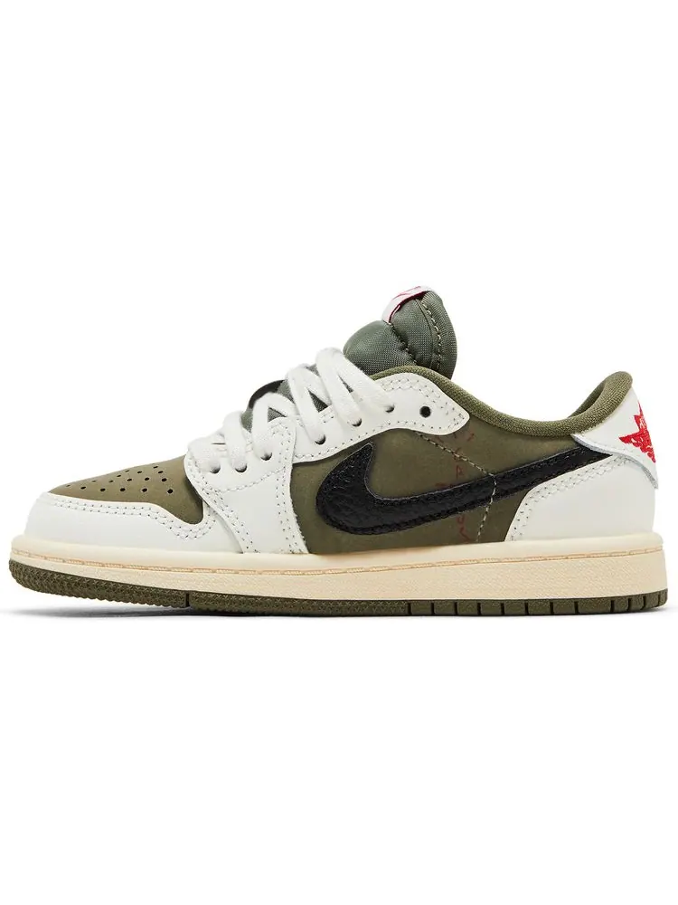 Кроссовки Air Jordan Travis Scott x Air Jordan 1 Retro Low OG SP PS 'Reverse Olive / Medium Olive' — изображение 3 из 4
