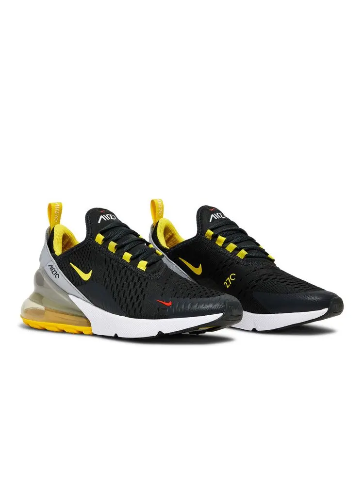Кроссовки Nike Air Max 270 GS 'Anthracite Yellow Strike' — изображение 9 из 9, желтый/серый/белый